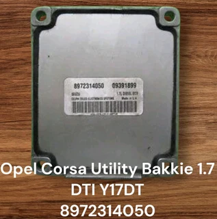 Opel Corsa Utility Bakkie 1.7 DTI Y17DT 16 Valve Diesel EDC Electronic Diesel Controlled 2002-2012 G