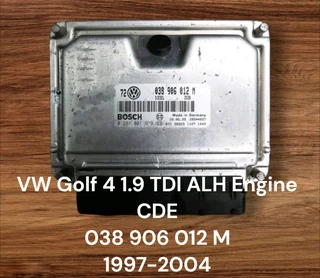 VW Golf 4 1.9 TDI ALH Engine CDE EDC ELECTRONIC DIESEL Controlled Diesel Management System 1997-2004