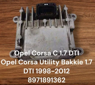 Opel Corsa C 1.7 DTI Y17DT 16 Valve Diesel EDC Electronic Diesel Controlled *Opel Corsa Utility Bakk