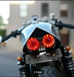 SOYAVIOSION  LED MOTORCYCLE TAILLIGHTS RED AND CLEAR LENSES DUAL FUNGTION BRAKE AND TURN SIGNAL LICE