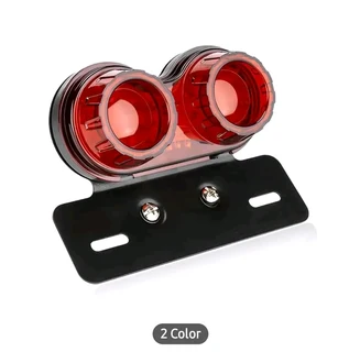 SOYAVIOSION  LED MOTORCYCLE TAILLIGHTS RED AND CLEAR LENSES DUAL FUNGTION BRAKE AND TURN SIGNAL LICE