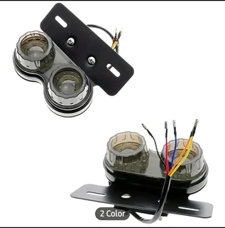 SOYAVIOSION  LED MOTORCYCLE TAILLIGHTS RED AND CLEAR LENSES DUAL FUNGTION BRAKE AND TURN SIGNAL LICE