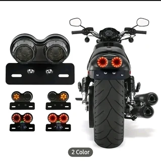 SOYAVIOSION  LED MOTORCYCLE TAILLIGHTS RED AND CLEAR LENSES DUAL FUNGTION BRAKE AND TURN SIGNAL LICE