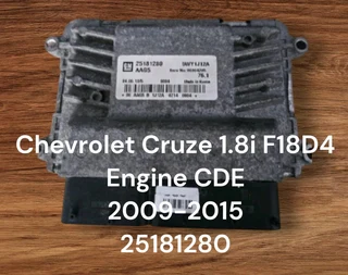 Chevrolet Cruze 1.8i F18D4 Engine CDE Petrol 2008-2015 Continental ECU part# 25181280