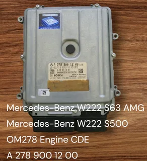 Mercedes-Benz W222 S63 AMG 5.5L Bi-Turbo V8 OM278 Engine CDE *Mercedes-Benz W222 S500 OM278 Engine C