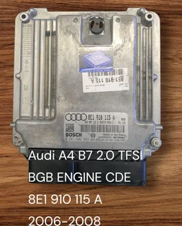 Audi A4 B7 2.0 Tfsi Turbo Fuel Stratified Injection Petrol Management System Bgb Engine Cde 2006-200