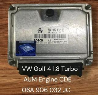 VW Golf 4 1.8 Turbo AUM Engine CDE Petrol Management System 1997-2004 Genuine Used Bosch Manual Basi