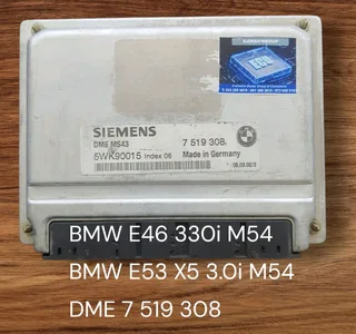 BMW E46 330i M54 Engine CDE Petrol Management System *BMW E53 X5 3.0i M54 Engine CDE 2000-2005 Genui