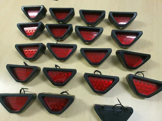 F1 Style Triangular LED Rear Fog Light Universal Fit Break warning tail lamp for CARS* and Motor Bik