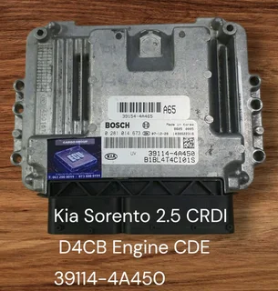 Kia Sorento 2.5 CRDI D4CB Engine CDE Diesel Management System EDC Electronic Diesel Controlled 2007-
