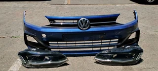 VW POLO 8 TSI HEADLIGHTS AND FRONT BUMPER
