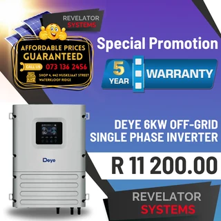 DEYE 6KW OFF GRID SINGLE PHASE INVERTER