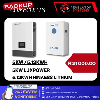 5kW Luxpower / 5.12kWh HinaESS - Backup Combo Kit