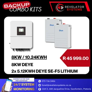 8KW Deye / 10.24KWH Deye - Backup Combo Kit