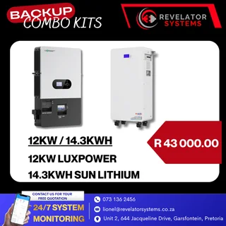 12KW Luxpower / 14.3KWH Sun - Backup Combo Kit