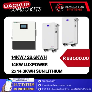 14KW Luxpower / 28.6KWH Sun - Backup Combo Kit