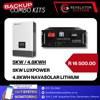 5kw Luxpower / 4.8kwh Navasolar Backup Combo
