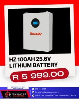 Hz 25.6v 100ah Wallmount Lithium Battery