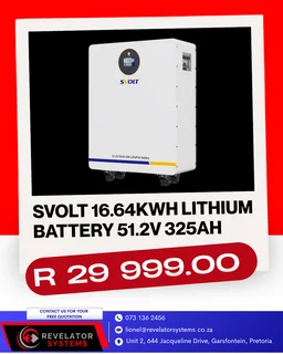 SVolt 51.2V 325AH 16.64KWH Lithium Battery SCN512325