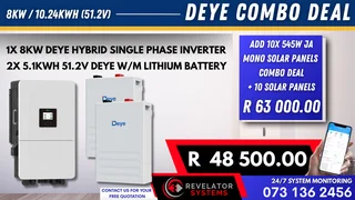 12KW DEYE / 15.36KWH DEYE - COMBO DEAL