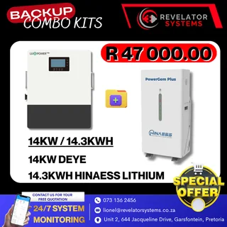 14kw Luxpower Eco-hybrid With 14.3kwh Hinaess Powergem Battery - Combo Special
