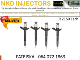 Mitsubishi Triton 2.5 fully Reconditioned Diesel Injectors And Tested For Quality