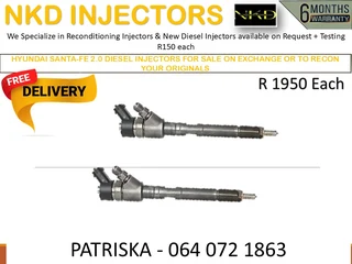 Hyundai Santa-fe 2.0 fully Reconditioned Diesel Injectors And Tested For Quality