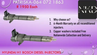 Hyundai H1 Bosch Diesel Injectors For Sale