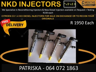 Diesel Injectors For Citroen C3 1.4 Hdi For Sale
