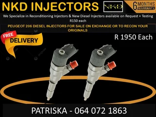 Peugeot 206 1,4 Diesel Injectors For Sale On Exchange Or To Recon