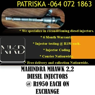 Mahindra Mhawk 2,2 Diesel Injectors For Sale