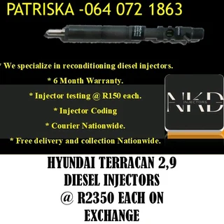 Hyundai Terracan 2.9 Diesel Injectors For Sale