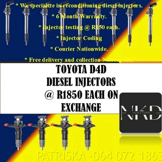 Totoya D4d Diesel Injectors For Sale