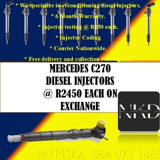 Mercedes C220 Diesel Injectors For Sale