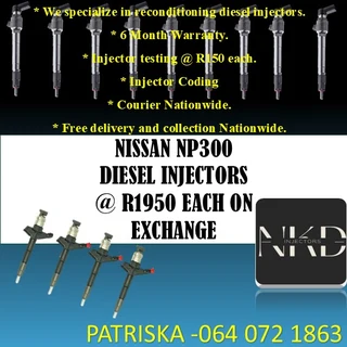 Nissan Np300 diesel injectors for sale