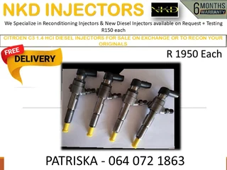 Citroen C3 1,4 fully Reconditioned Diesel Injectors And Tested For Quality