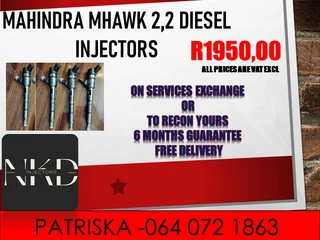 Mahindra Mhawk 2.2 Diesel Injectors For Sale