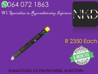 Ssangyong 2.0 Delphi Injectors For Sale