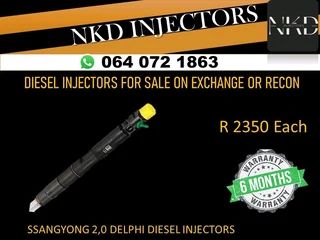 Ssangyong 2.0 Diesel Injectors For Sale