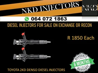 Toyota 1kd &amp; 2kd Diesel Injectors For Sale On Exchange Or Recon