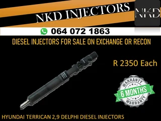 Hyundai Terracan 2,9 Diesel Injectors For Sale