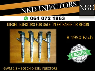 Gwm 2.8 Bosch Diesel Injectors For Sale