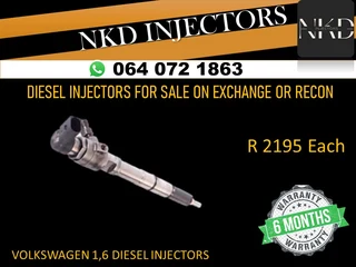 Volkswagen 1,6 Diesel Injectors For Sale