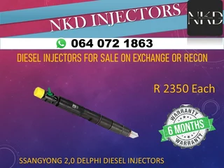Ssangyong 2.0 Diesel Injectors For Sale