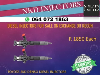 TOYOTA 1KD &amp; 2KD DIESEL INJECTORS FOR SALE