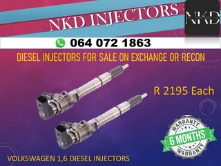 Volkswagen 1.6 Diesel Injectors For Sale