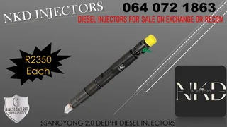 Ssangyong Diesel Injectors For 2.0 For Sale Or To Recon