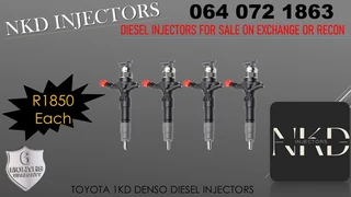 TOYOTA 1KD AND 2KD DIESEL INEJCTORS FOR SALE OR TO RECON