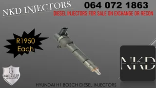 Hyundai H1 Bosch Diesel Injectors For Sale Or To Recon