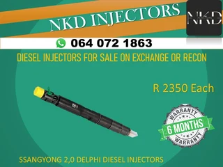 Ssangyong 2.0 Common Rail Injectors For Sale